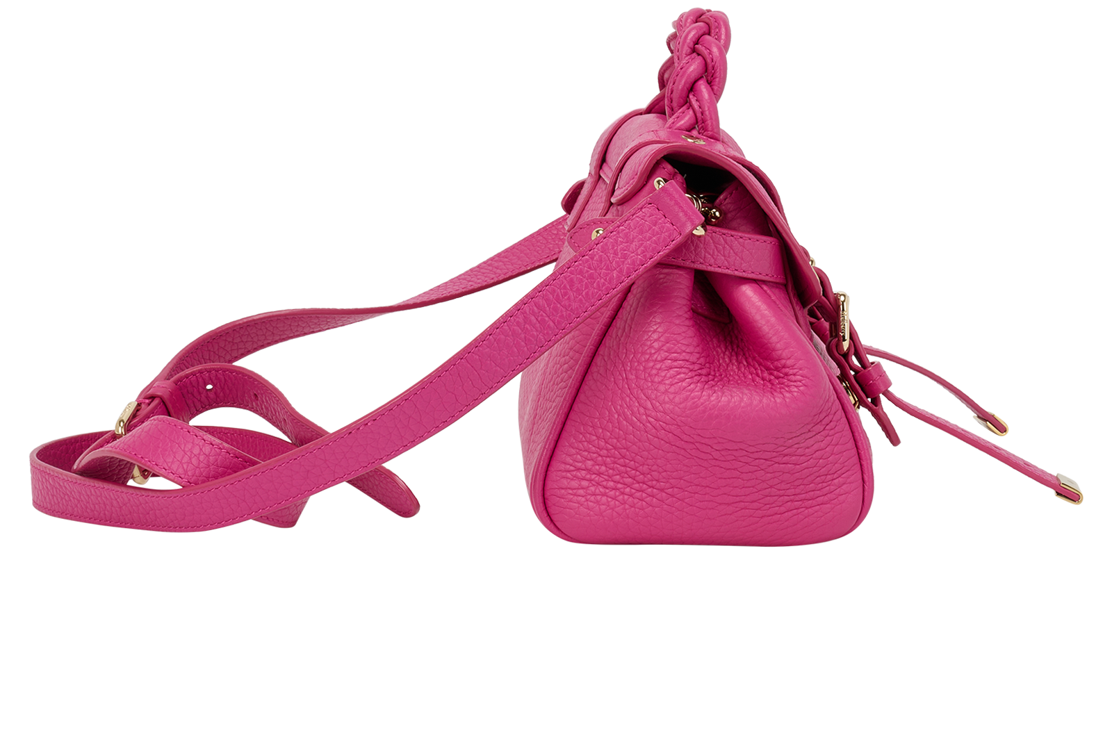 Mini Alexa, &pound;450, Handbags, Pink, Leather, Side view